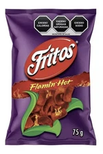 5X FRITOS FLAMIN HOT  - SABRITAS MEXICANAS (5 Paquetes de 75g c/u)