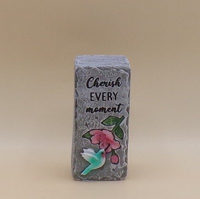Cherish Every Moment Stone Block 1.75'' x 3.75'' x 1'' New Ganz