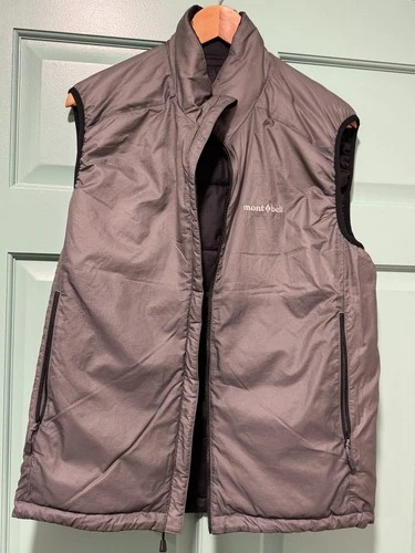 Montbell Medium insulated Thermawrap Reversable Men Vest - Black excellent image 2