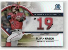2023 bowman Chrome- Elijah Green Bowman Scouts top 100 Refractor #BTP-19