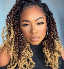 14 Inch Passion Twist Crochet Hair for Black Women 8 Packs Pre-twis... Fast Ship