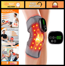 Knee Massager with Heat Vibration, Infrared Red Light Therapy for Pain Relief,