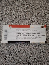 MATCH TICKET PREMIER LEAGUE WOLVES V MAN UTD 18th mar 2012