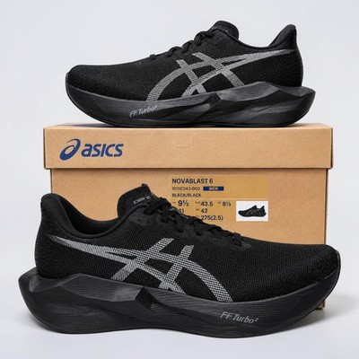 ASICS Novablast 6 Black Running Shoes Gym Training Sneakers  display picture 1