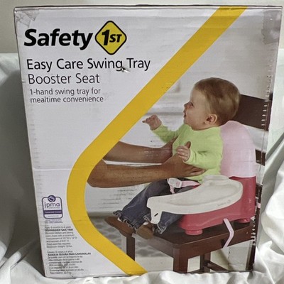 Safety 1st Easy Care Swing Tray Booster Seat High Back 3-Point Harness Pink