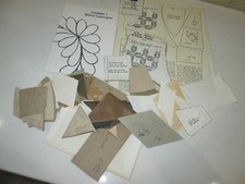 Vtg Quilting Cardboard & Paper Patterns w/Ins...