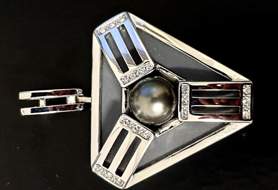 Großer Pierre Lang Anhänger RH/Rhodium graue Perle/Zirkonia - Neu/ungetragen - Bild 2 von 4