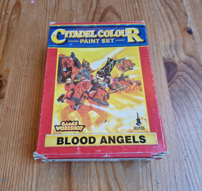 Blood Angels Citadel Colour Paint Set Hex Pot Retro Vintage Warhammer 40k OOP