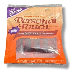 Schick Personal Touch Razor 4 Refill Blades New Unopened Package Vitamin E Aloe