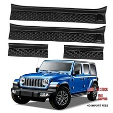4PCS Door Sill Guards for Jeep Wrangler JL JLU 2018-2026 Gladiator JT,