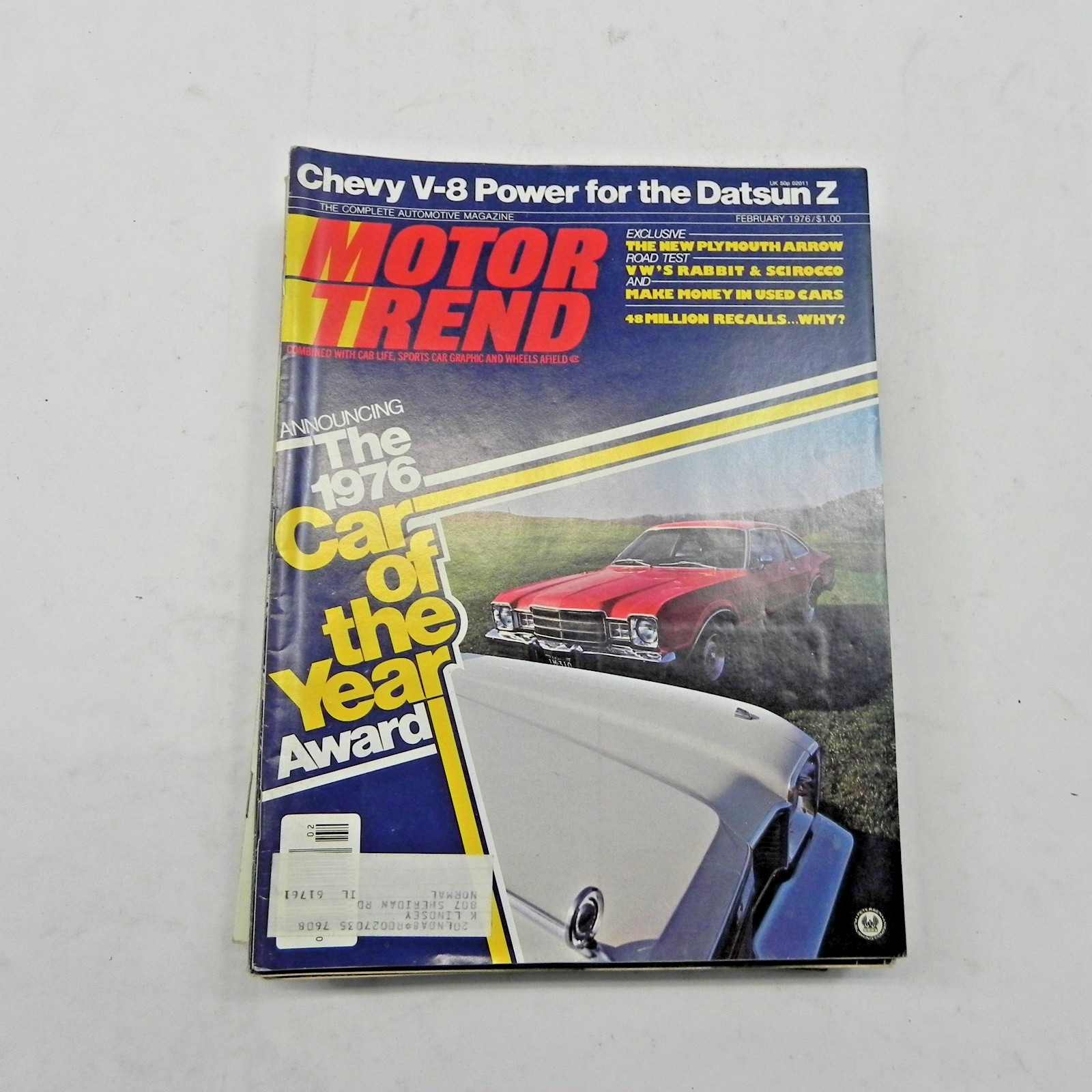 1976 MOTOR TREND MAGAZINE LOT OF 12 ISSUES FULL YEAR RACING PERFORMANCE CARS
