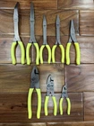 *NEW RARE* Snap On Tools HI VIZ YELLOW 9 Piece Essential Plier Set NO RESERVE