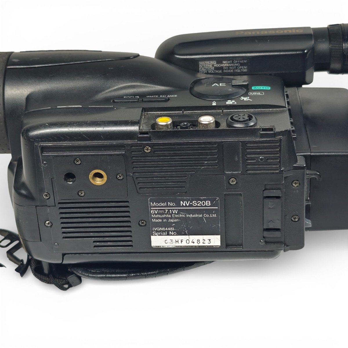 Panasonic NV-S20B Camcorder VHSC Tape 8x Wide Zoom 1990s Retro Cam