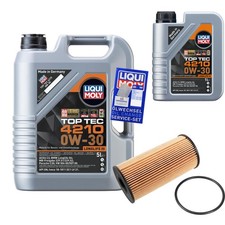 Inspektionspaket 6 L Liqui Moly Top Tec 0W-30 für Nissan Qashqai +2 I 2.0 dCi