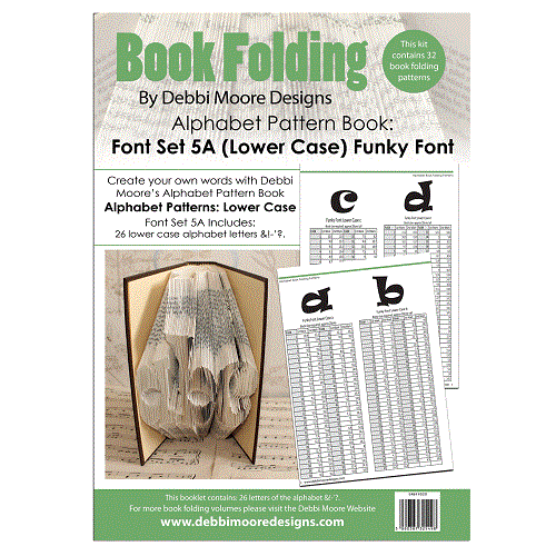 Debbi Moore Book Folding Pattern Book Alphabet Font Set 5A (Lower Case)