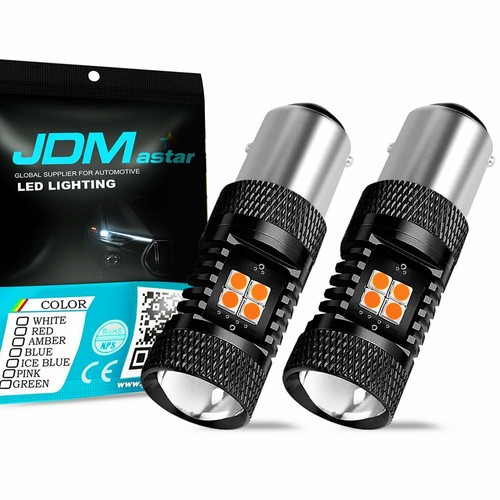 JDM ASTAR 2pc 1157 3030 LED Amber Yellow Color Turn Signal ParkingLights Bulbs - Picture 3 of 10