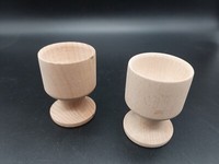 Eierbecher Eierhalter EierstäNder - Aus Buchenholz 2Er Set Gedeckter Tisch Ei