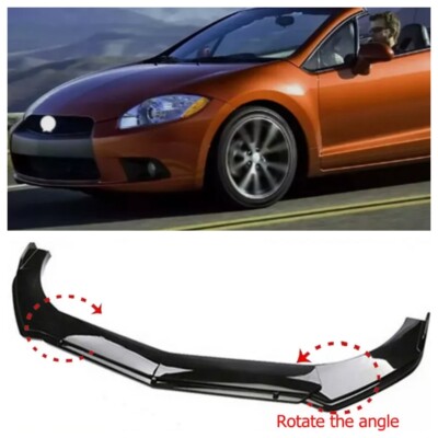 For Mitsubishi Eclipse Car Front Rear Bumper Lip Spoiler Glossy Black Body Kits