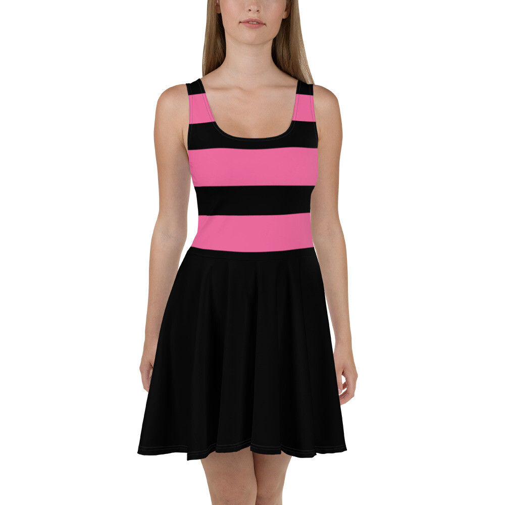 striped skater dress Noisy May short sleeve skater dress in black & white stripe