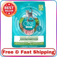 Purina ONE Plus Indoor Advantage Dry Cat Food, Turkey Flavor, 3.5 lb Bag