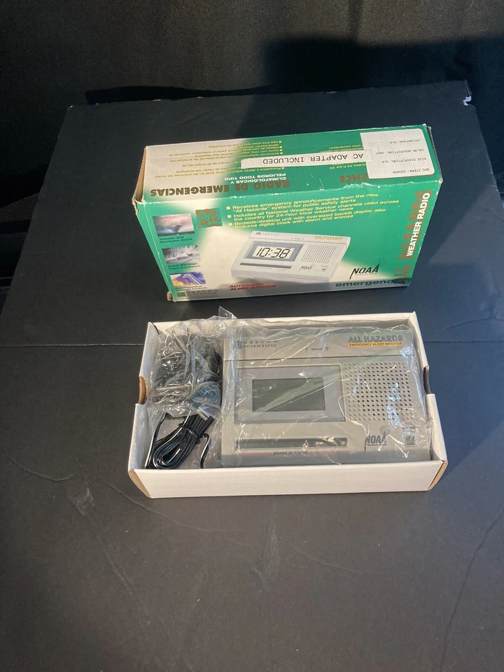 Vintage Open Box Oregon Scientific All Hazards Weather Radio MODEL # WR-3000 - Image 2 of 4