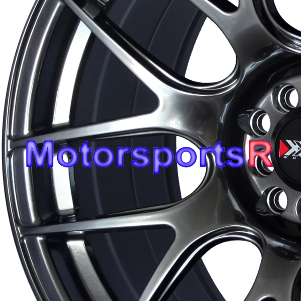 XXR 530 Chromium Black 18 18x9.75 +20 Concave Rims Wheels 5x100 Stance Scion Foto 3 de 4