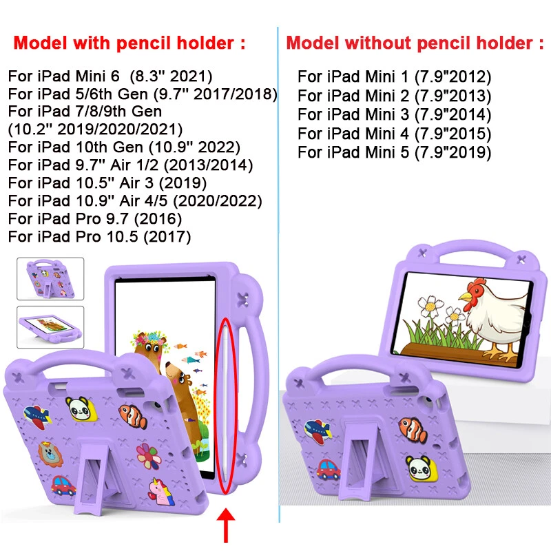 Funda protectora con soporte a prueba de golpes con mango para niños para iPad 10.ª generación 10,9" y 11.ª generación A16 Foto 3 de 4