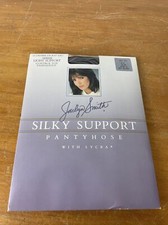 Vintage Jaclyn Smith Light Support Lycra Silky Sheer Pantyhose Size D Off Black