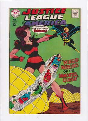 JUSTICE LEAGUE OF AMERICA #60 [1968 VG] ''WINGED WARRIORS OF THE IMMORTAL QUEEN''