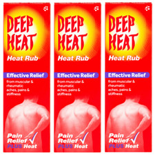 Deep Heat Rub 100G - Effective Relief, Muscular Aches, Pains, Stiffness - 3 PACK