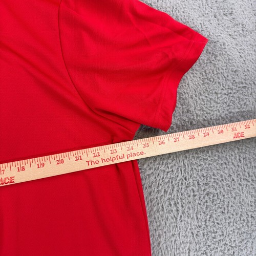 Under Armour Polo Shirt Men's XL Red Performance Stretch Loose Fit Golf Logo - Picture 6 of 10