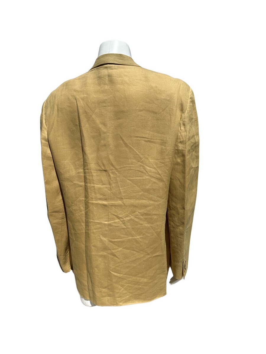 Vintage 70s GUCCI Resort Summer linen Jacket men's blazer size 54