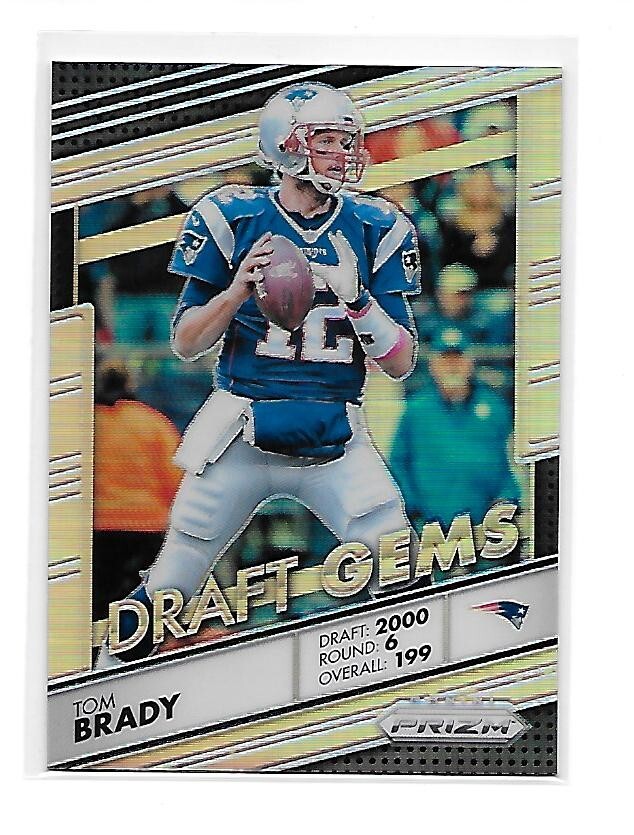 2016/17 Tom Brady Panini Silver Prizm Draft Gems #18 Near Mint-Mint Condition