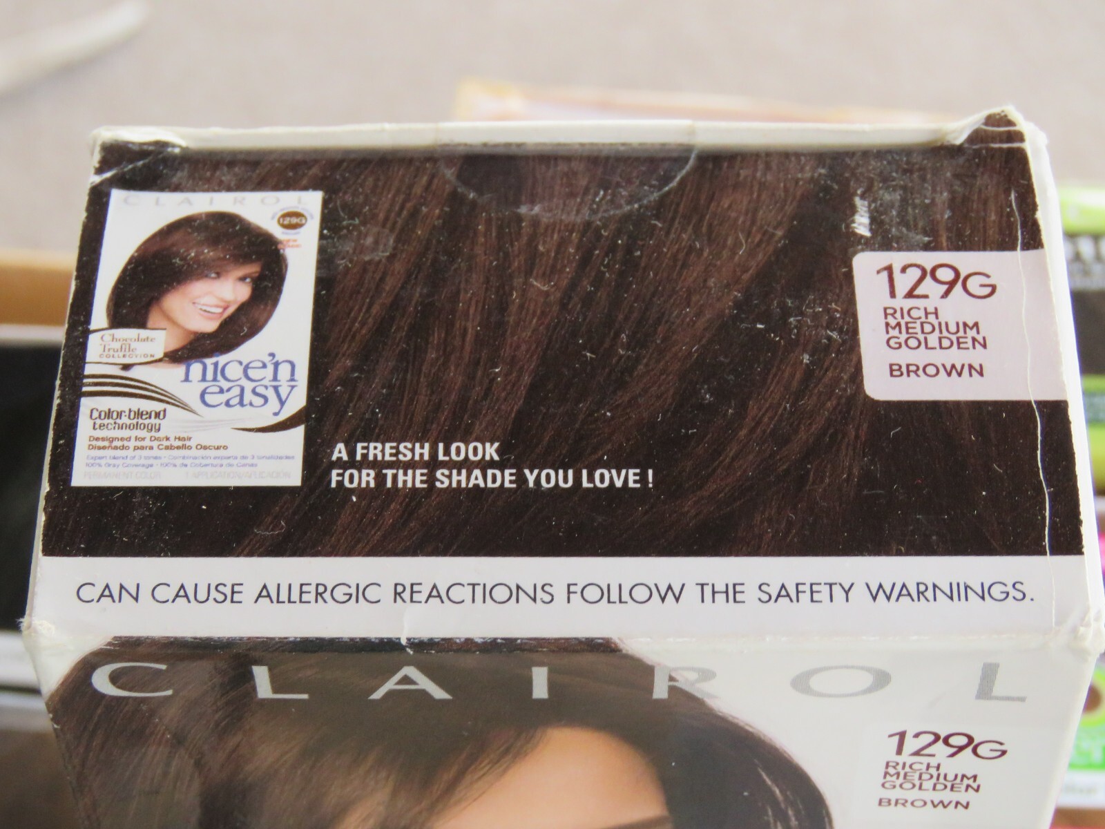 CLAIROL NICE' N EASY HAIR COLOR 129G RICH MEDIUM GOLDEN BROWN