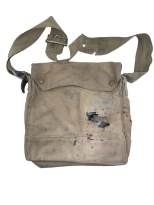 WW1 British Canadian BEF CEF SBR Respirator Carry Bag Named 1917 Dated