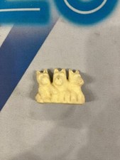 Small Vintage Plastic Connected 3 Scottie Dogs Tchotchke - 1 1/2