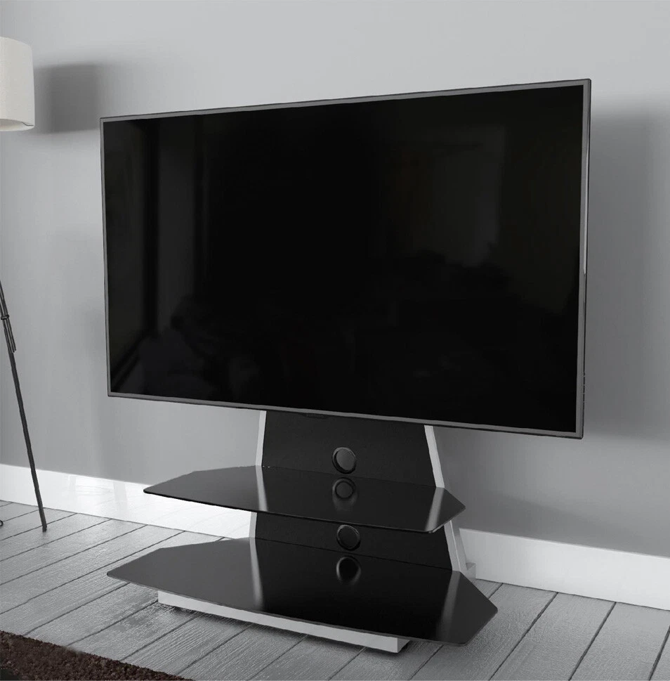AVF Options STKL900A Stack Black TV Stand for 43 48 50 55 60 65 Inch TVs