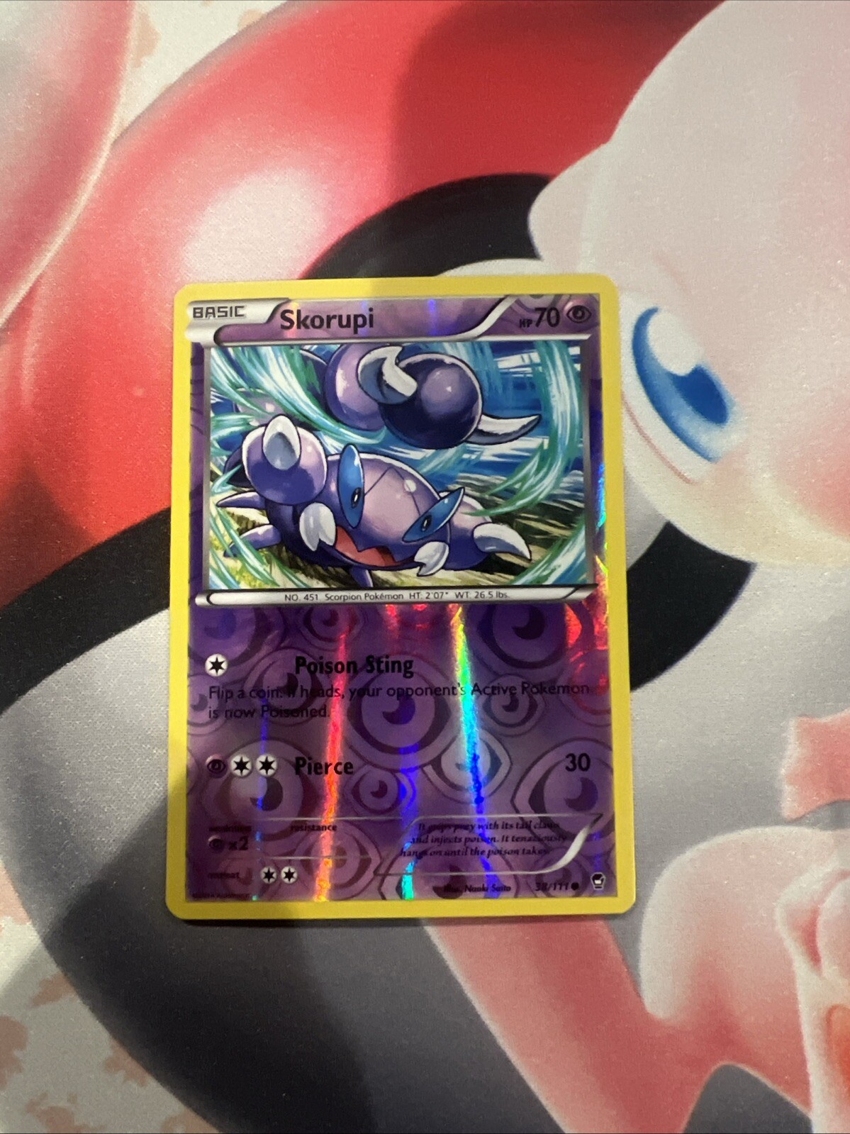 Pokémon TCG Skorupi Furious Fists 38/111 Reverse Holo Common NM