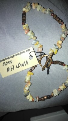 Windy Hill Fine Handcrafted Fashion Jewelry crazy lace agate, poppy jasper, wood