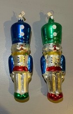 Set Of 2 Nutcracker Ornaments Christmas Decor