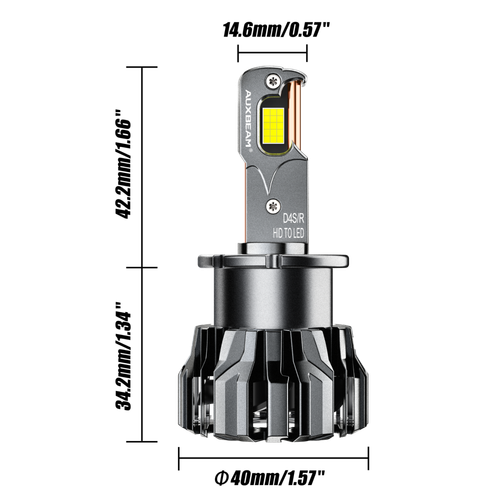 AUXBEAM 70W 22000LM Headlight D4R/D4S/D4C HID Xenon Replacement Bulbs Kit Bright - Picture 9 of 12