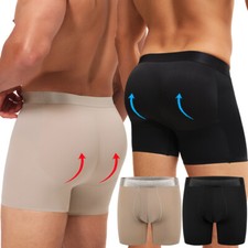 Men Shaper Padded Boxer Briefs Hip Enhancer Slimming Butt Lifter Shorts Panties