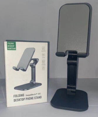Bamoer Folding, Portable, Adjustable, Black Desktop Phone & Tablet Stand - Image 1 of 3
