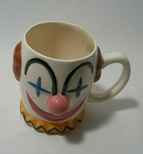 Taza coleccionable de payaso de circo vintage de la década de 1930 3,5 pulgadas de alto - Imagen 4 de 4