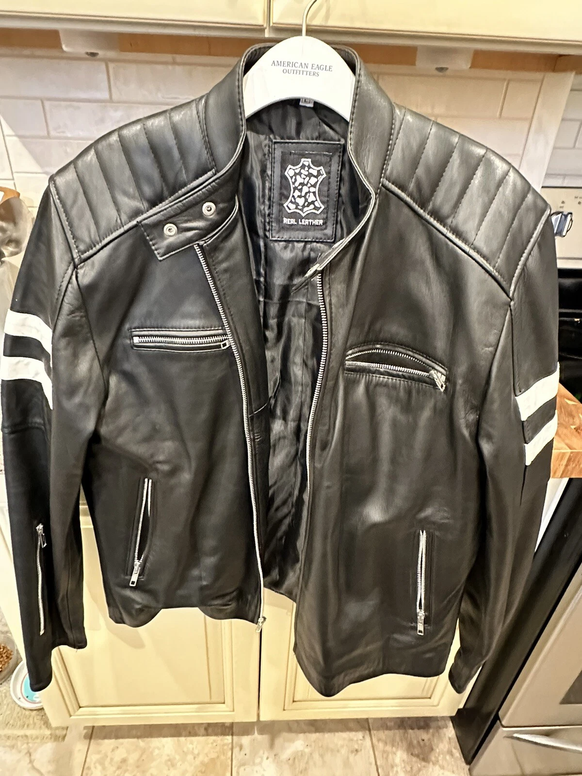 Me’s leather motorcycle jacket xl Super Soft Leather