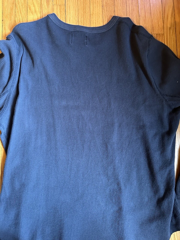 Buck Mason Vintage Thermal Surplus Tee Blue, Size XL eBay