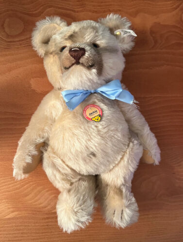 RAR Steiff Bär Jubiläum Teddy Jackie limitiert 0190/35 Mohair ZERTIFIKAT wie neu - Bild 3 von 8