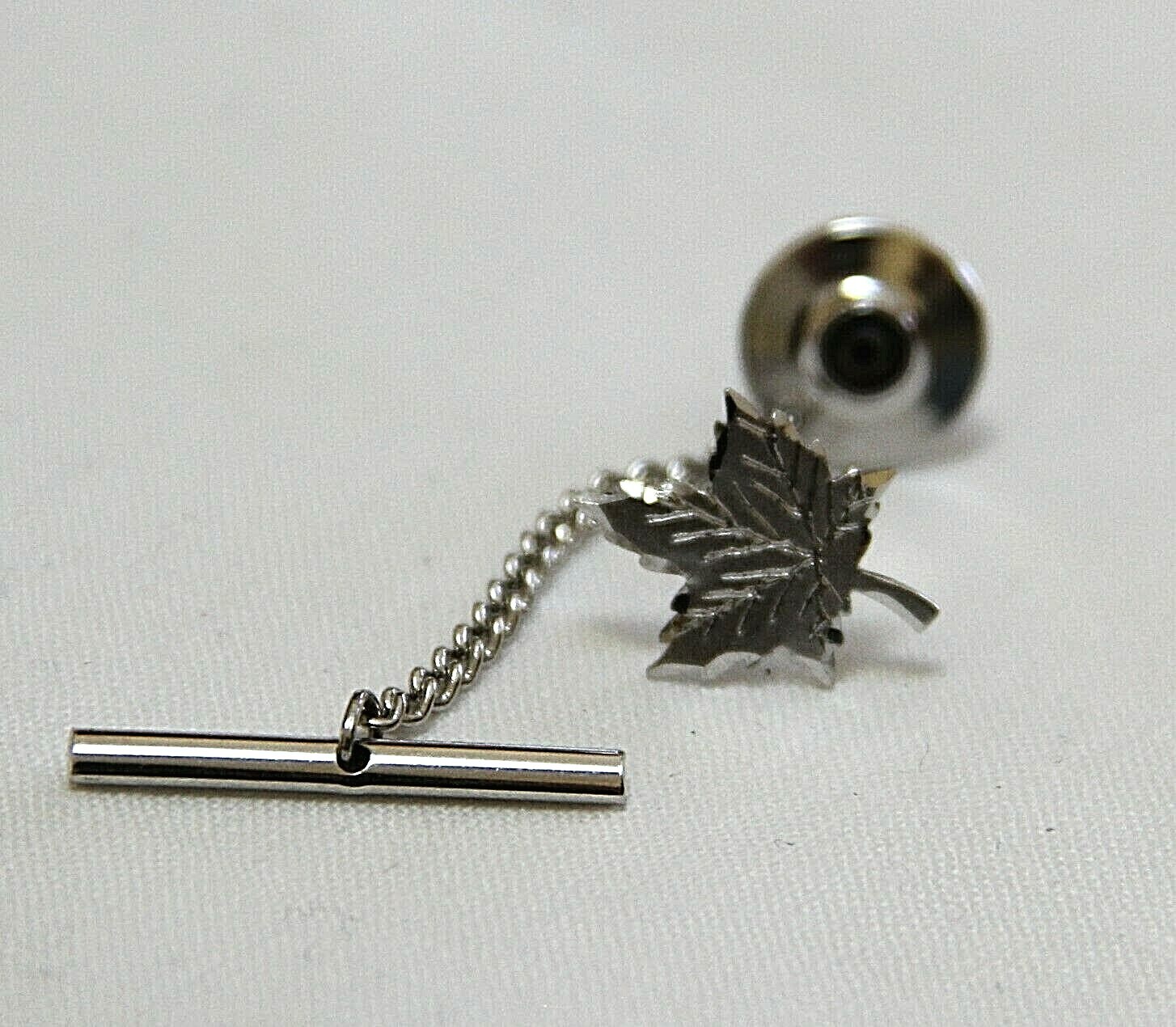 Forstner Signed Sterling Silver Maple Leaf Tie Ta… - image 4