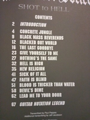 BLACK LABEL SOCIETY ギタースコア「SHOT TO HELL」 BLACK LABEL SOCIETY GUITAR TAB / TAB TABLATURE / SHOT TO HELL