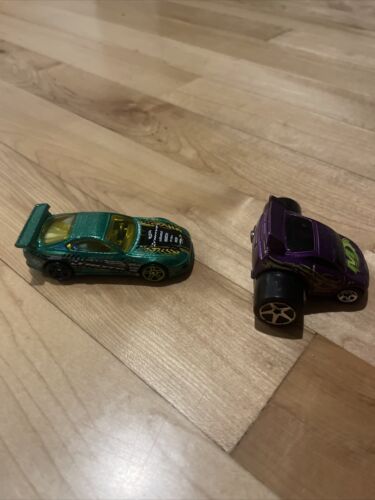 Lot Of 2 Toyota Supra Hot Wheels Green & Purple 2012 2004 - Picture 1 of 23